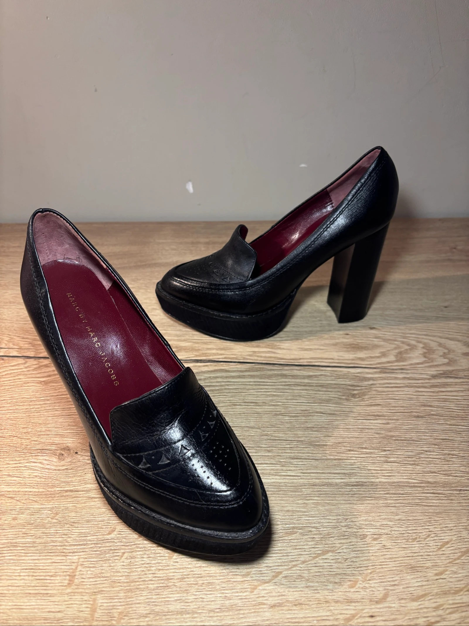 Marc Jacobs Black Leather Platform Heels EU 36 – photo 11